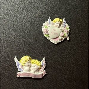Avon Romantic Valentine Magnet Angel Heart figures
